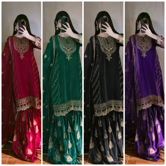 Festive Glam Luxe Ethnic Dress Ensemble
