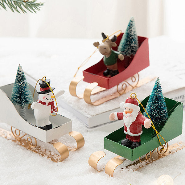 Festive Sleigh Ride Christmas Ornament