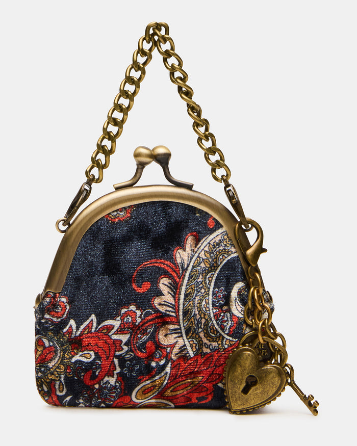 FEYRE Red/Multi Wallet Charms Kiss-Lock Crossbody Coin Purse | Steve Madden