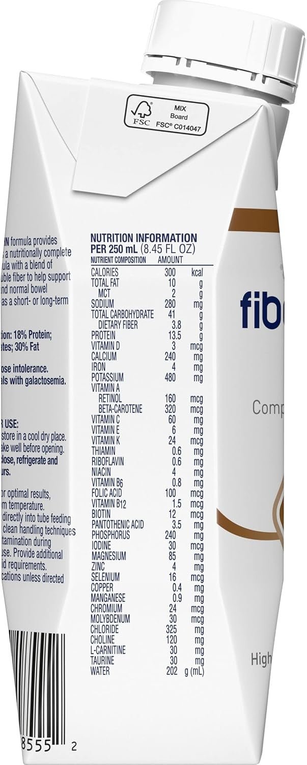 Fibersource HN Tube Feeding Formula, Unflavored, 250 mL - 10043900185504-Case - LL Medico