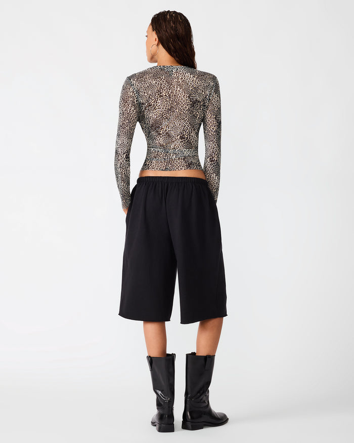 FLEECE SWEAT SHORT BLACK