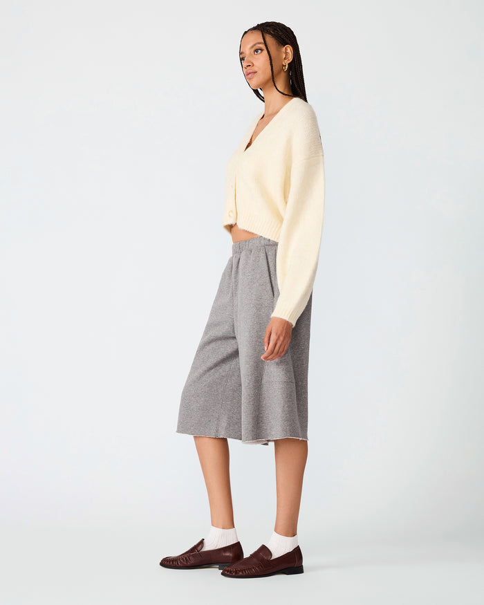 FLEECE SWEAT SHORT LIGHT HEATHER GREY