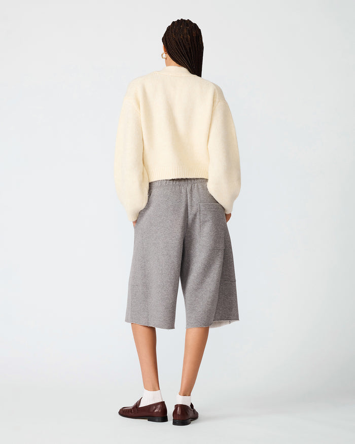 FLEECE SWEAT SHORT LIGHT HEATHER GREY