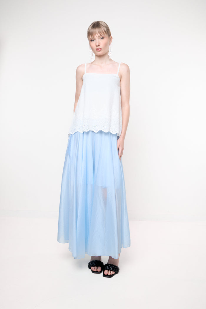 Flowing sheer maxi skirt wholesale