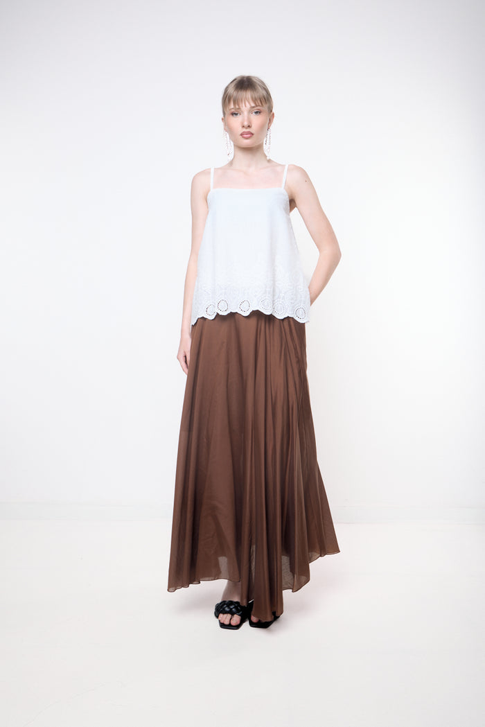 Flowing sheer maxi skirt wholesale