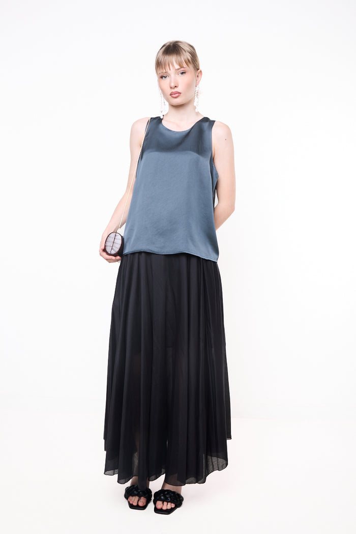 Flowing sheer maxi skirt wholesale