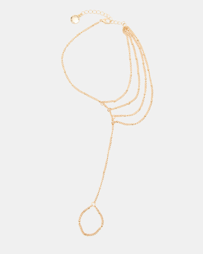 FOOT CHAIN Gold Metallic Layered Women's Anklet | Steve Madden