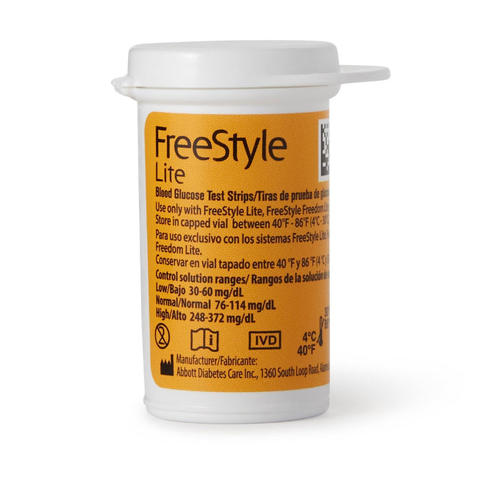 FreeStyle Lite Blood Glucose Test Strips, 50 Count - 99073070822-Box - LL Medico