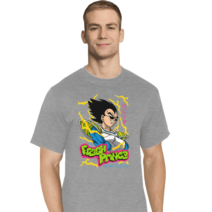 Shirts T-Shirts, Tall / Large / Sports Grey Fresh Prince Of All Saiyans