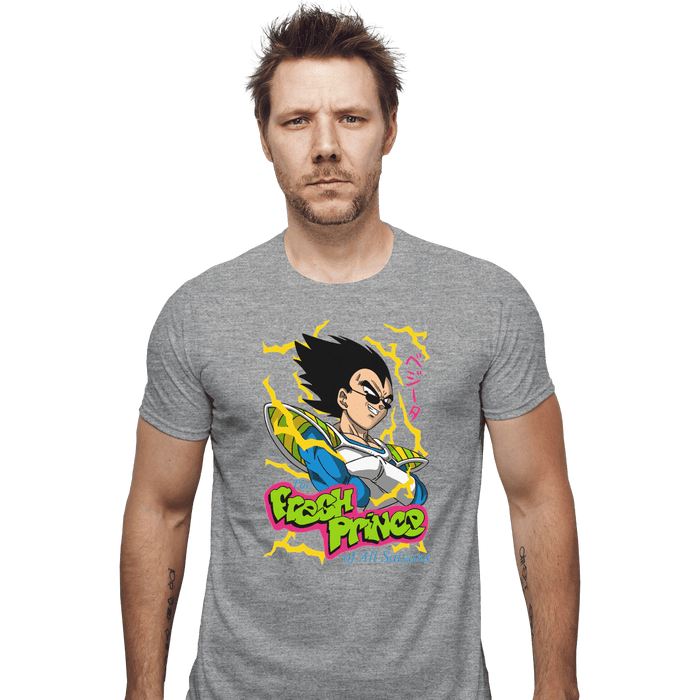 Shirts Fitted Shirts, Mens / Small / Sports Grey Fresh Prince Of All Saiyans