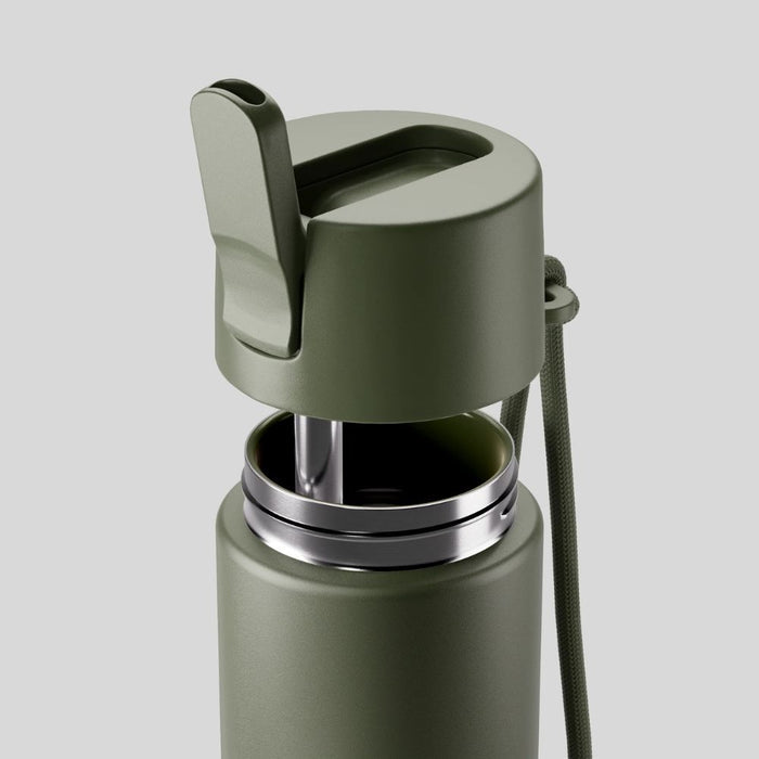 Fressko  Insulated Stainless Steel Bottle Flip Straw Ceramic Lining 660ml