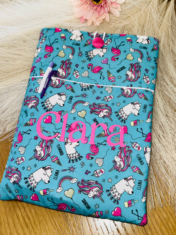Funda libro/tablet con botón