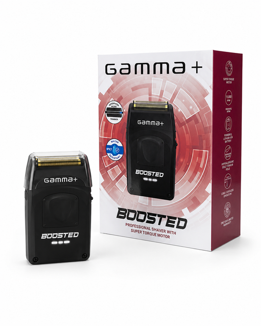 Gamma+ Boosted Shaver - Professional Double Foil Cordless Shaver with Super-Torque Motor