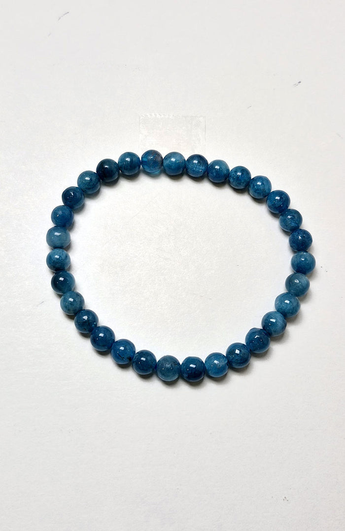 Gemstone Bead Bracelet - Apatite 6mm