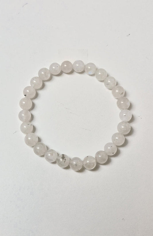Gemstone Bead Bracelet - Moonstone (Rainbow) 8mm