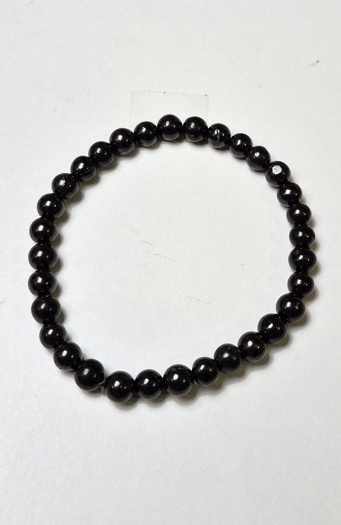 Gemstone Bead Bracelet - Shungite 6mm
