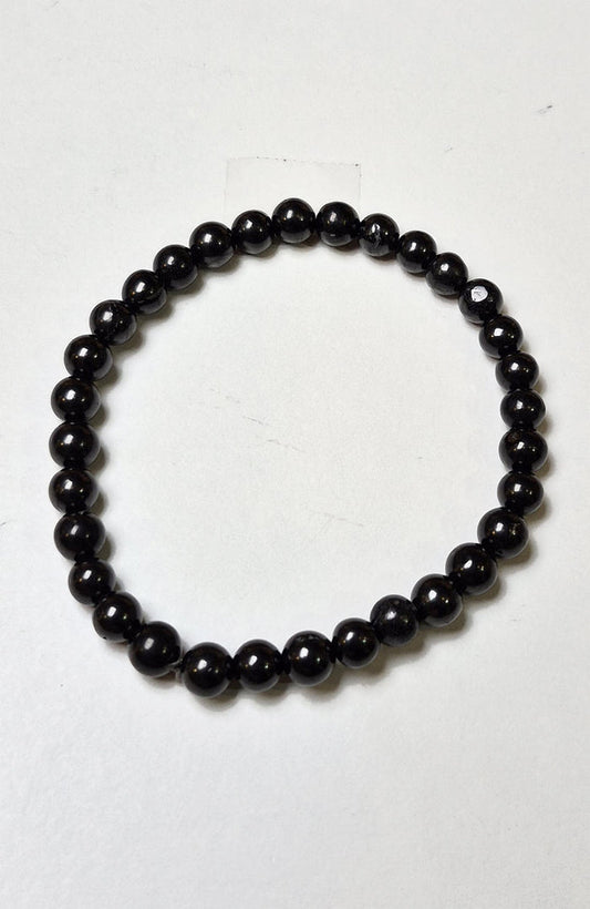 Gemstone Bead Bracelet - Shungite 6mm