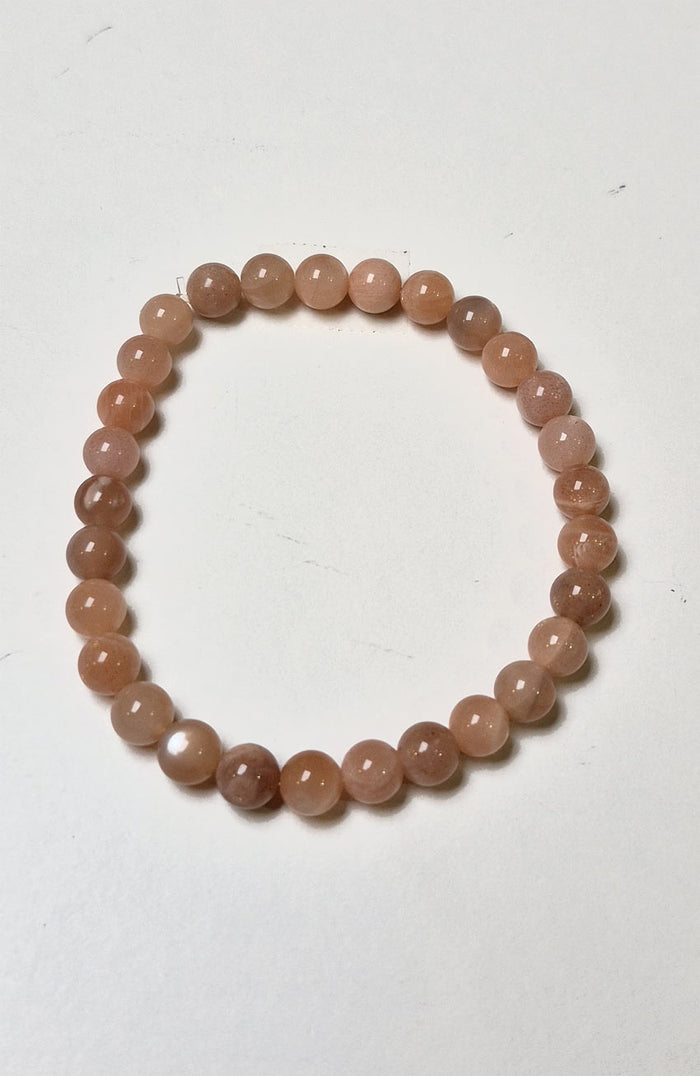Gemstone Bead Bracelet - Sunstone 6mm