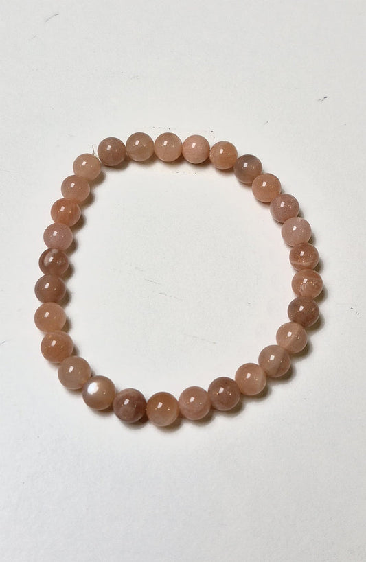 Gemstone Bead Bracelet - Sunstone 6mm