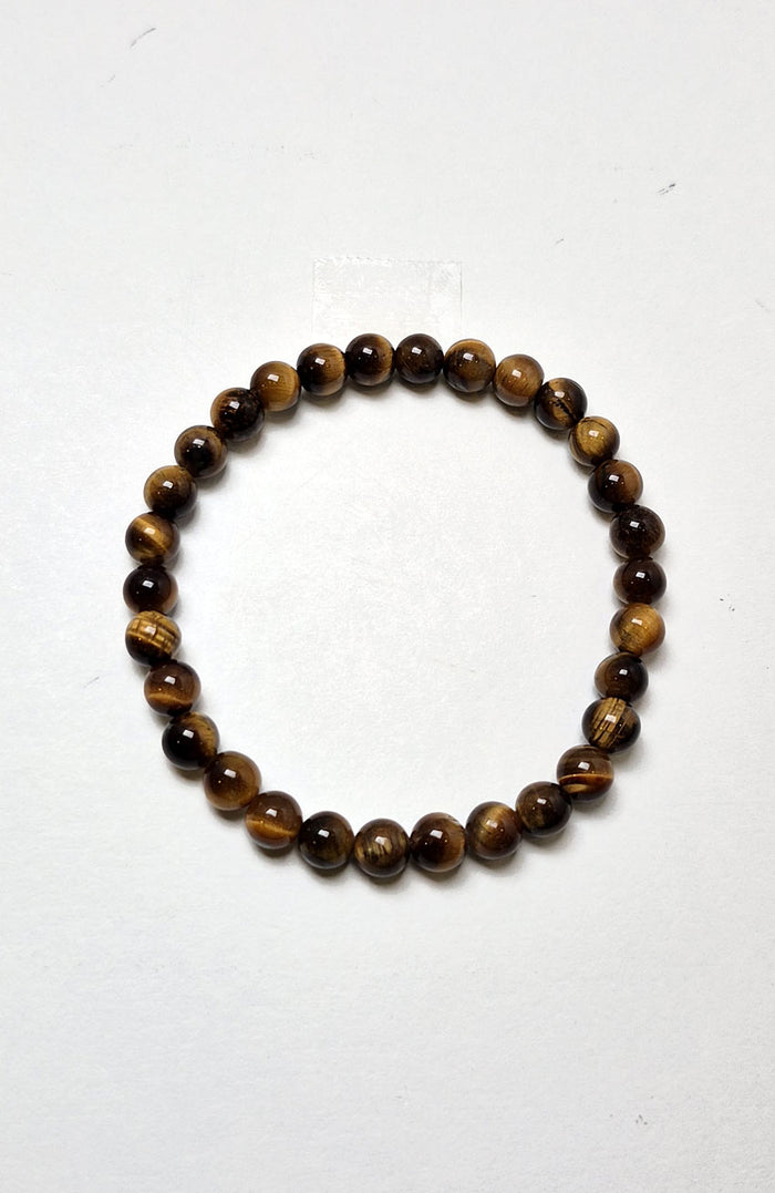 Gemstone Bead Bracelet - Tiger's Eye Gold 6mm