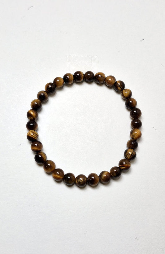 Gemstone Bead Bracelet - Tiger's Eye Gold 6mm