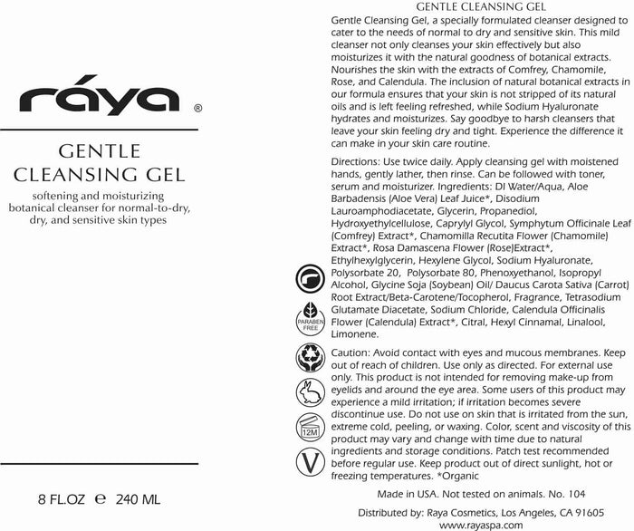 GENTLE CLEANSING GEL (104) RAYA SPA - rayaspa