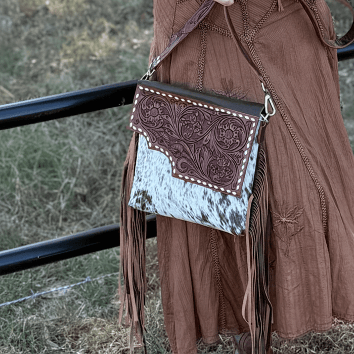 Georgia Tooled Leather Purse - 260 Broadway Boutique
