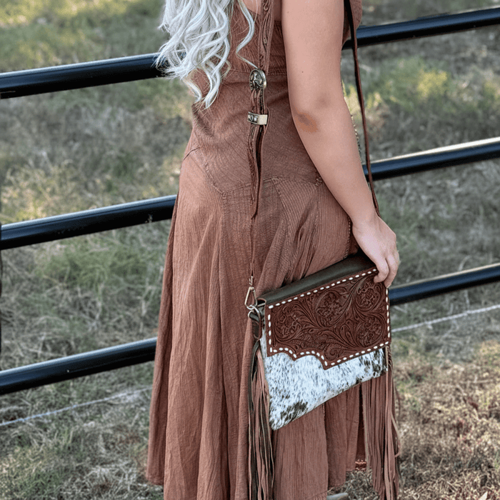 Georgia Tooled Leather Purse - 260 Broadway Boutique
