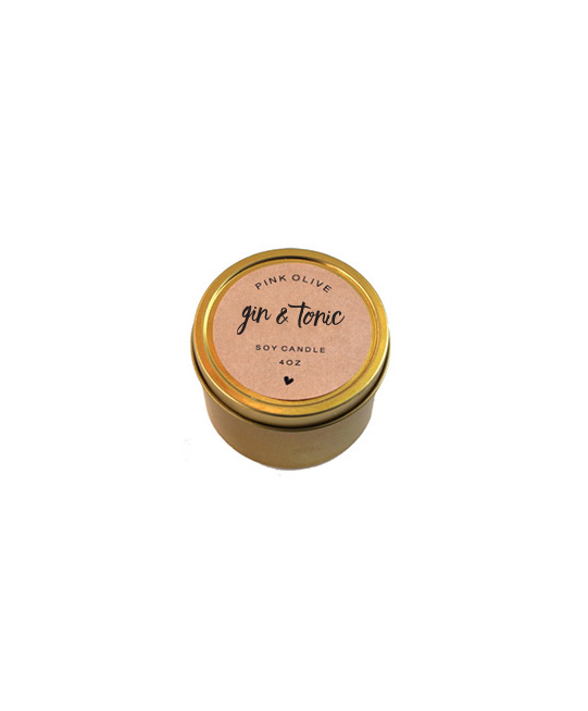 gin & tonic mini soy candle