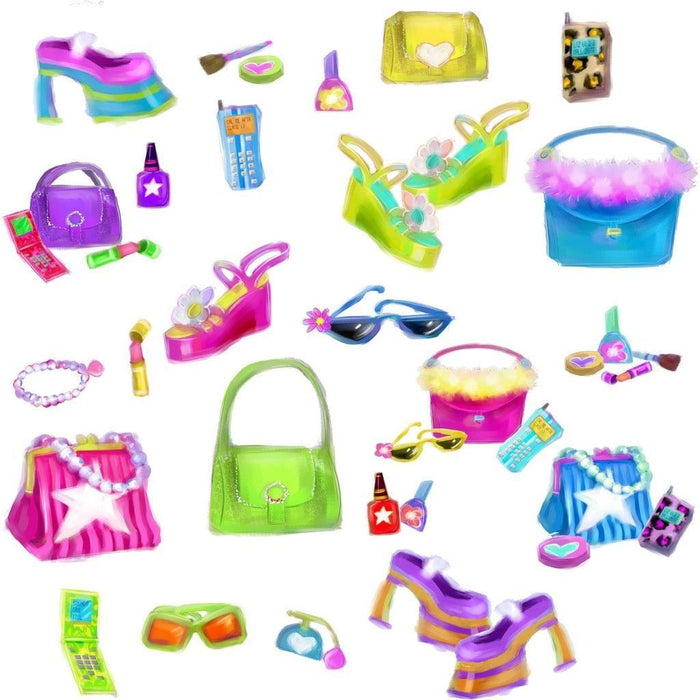Girls Accessories Peel & Stick Appliques - all4wallswall-paper