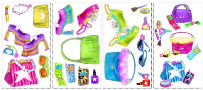Girls Accessories Peel & Stick Appliques - all4wallswall-paper