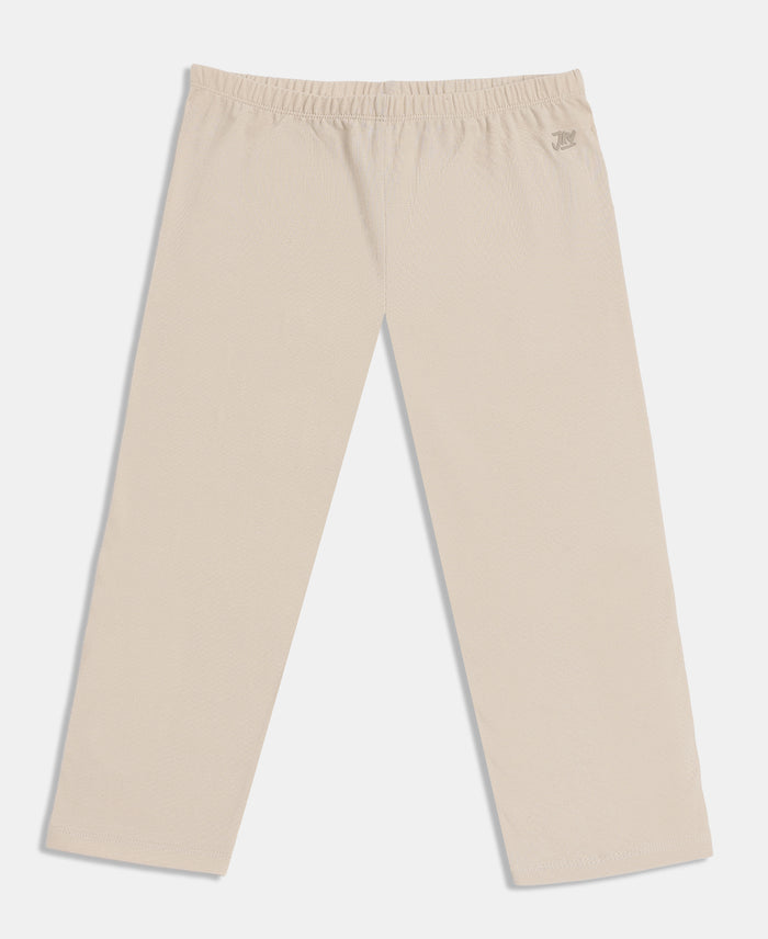 Girl's Super Combed Cotton Elastane Stretch Capri - French Oak