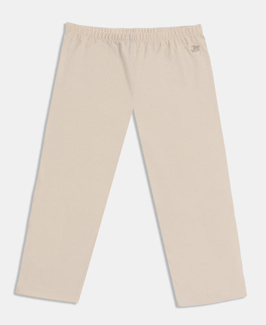 Girl's Super Combed Cotton Elastane Stretch Capri - French Oak