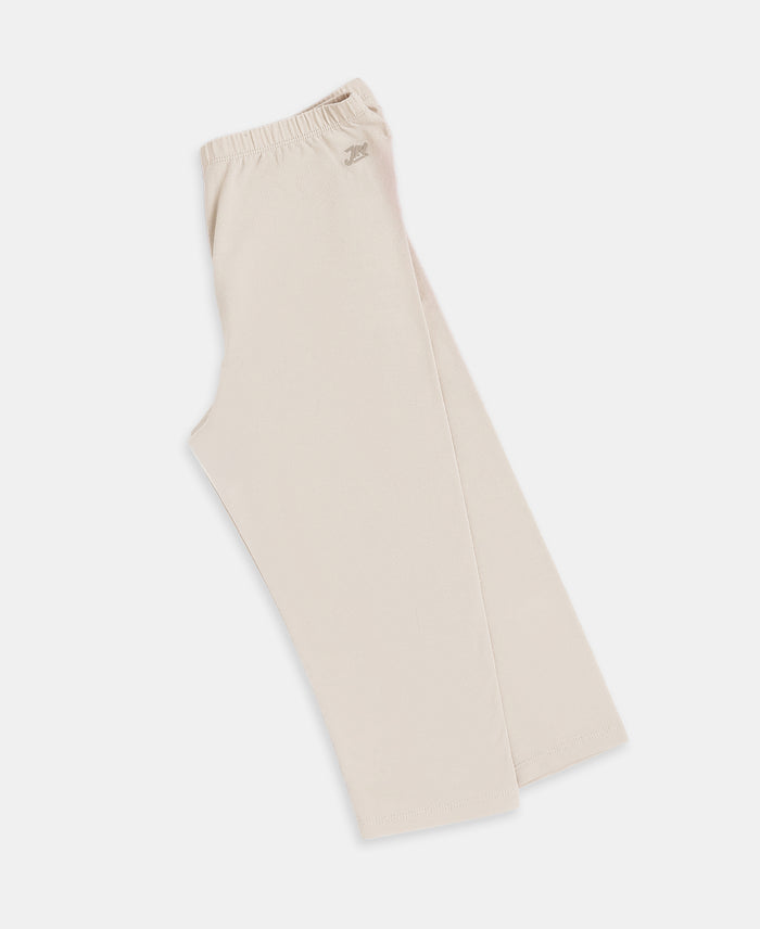 Girl's Super Combed Cotton Elastane Stretch Capri - French Oak
