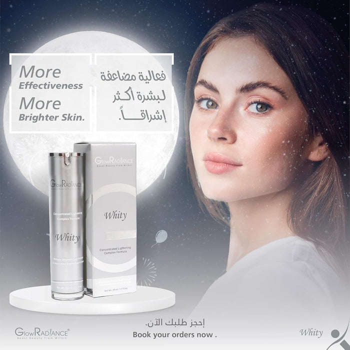 Glow Radiance Whity Lightening Face Cream with Tranexamic Acid, Glycyrrhiza Glabra Root & Fruit Extract, 50ml - Makkah Pharmacy