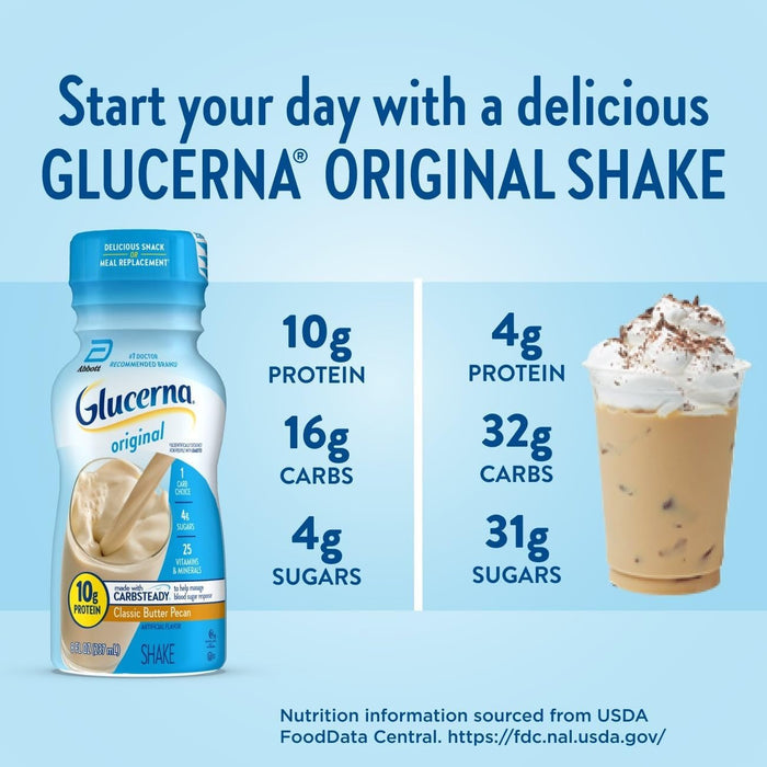 Glucerna Original Nutritional Shake, Butter Pecan, 8 oz - 57810-Single - LL Medico