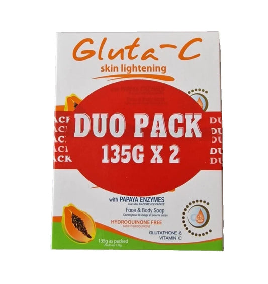 Gluta C Papaya Lightening Face and Body Soap 135g x 2