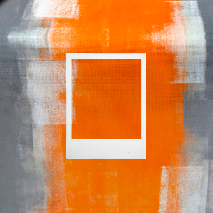 Gray Orange Velvet Table Runner