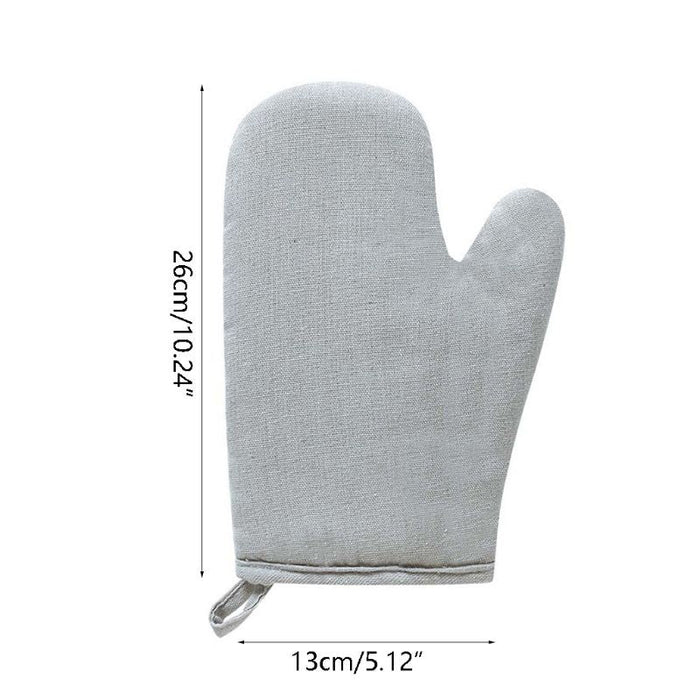 Gray Solid Kitchen Gloves