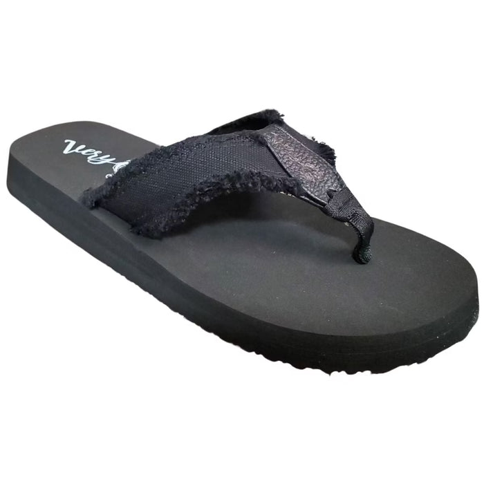 Gypsy Jazz Black Flip Flops