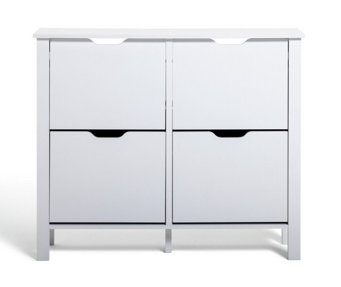 Habitat Compton 4 Shelf Shoe Storage Cabinet - White | Space Saving Entryway