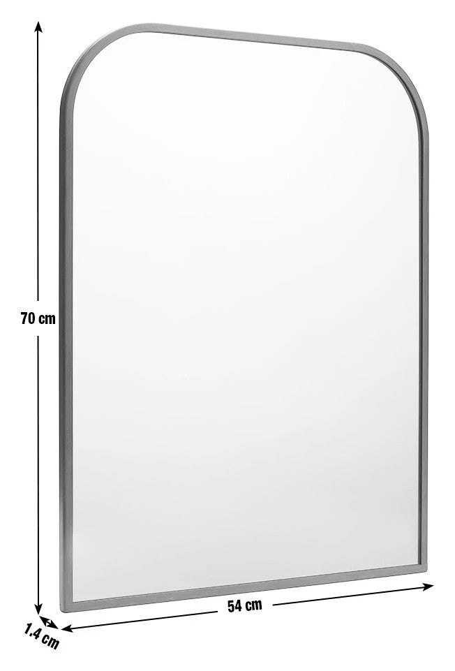 Habitat Distressed Zinc Effect Arch Wall Mirror - 70x54cm