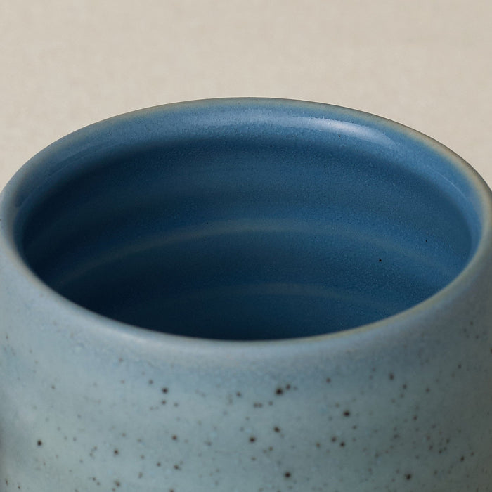 Close-up details of hand-thrown mug by Rookwood