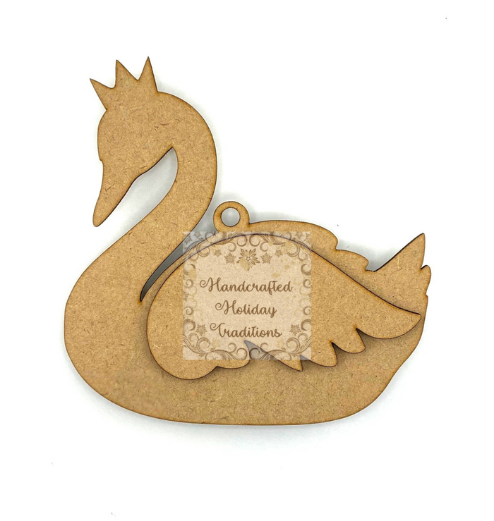 Handcrafted Holiday Traditions MDF Swan Ornament
