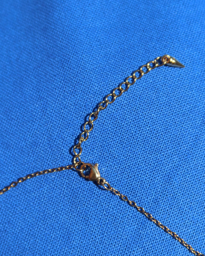 Gold chain with extender and lobster claw clasp