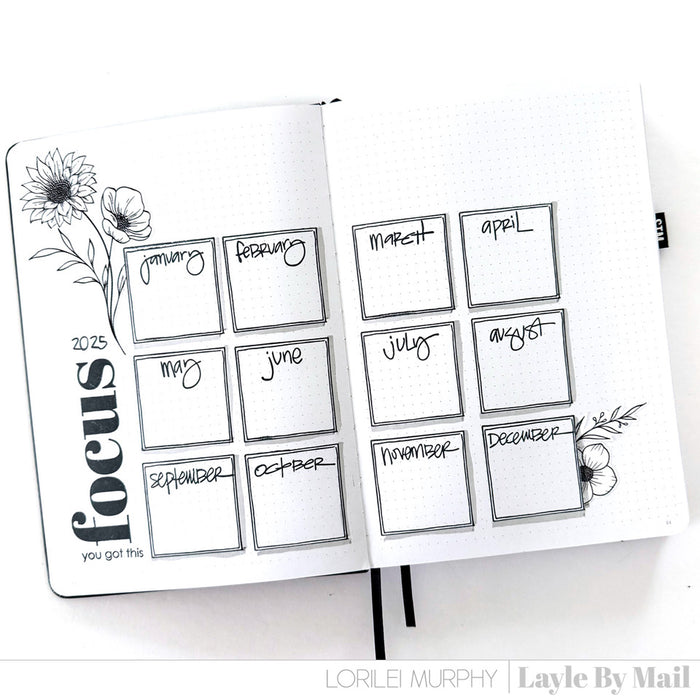 Handwritten Months 4x6 Stamp Set