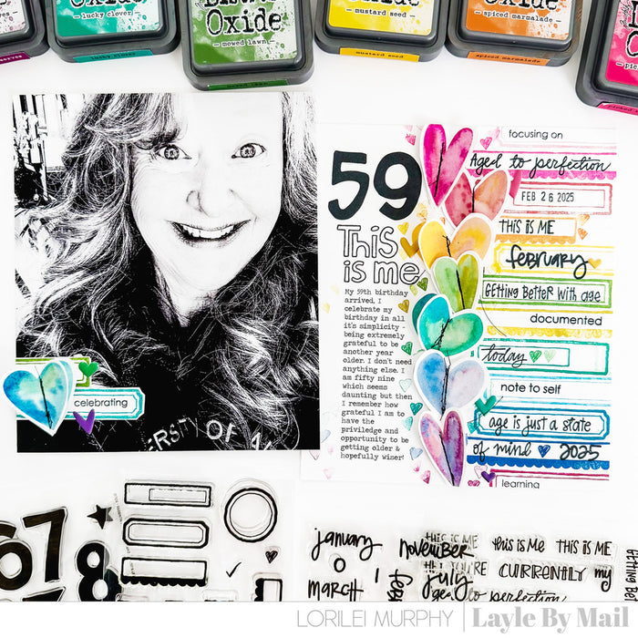 Handwritten Months 4x6 Stamp Set