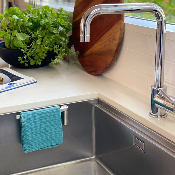 Happy Sinks Magnetic Dishcloth Holder - Stainless Steel