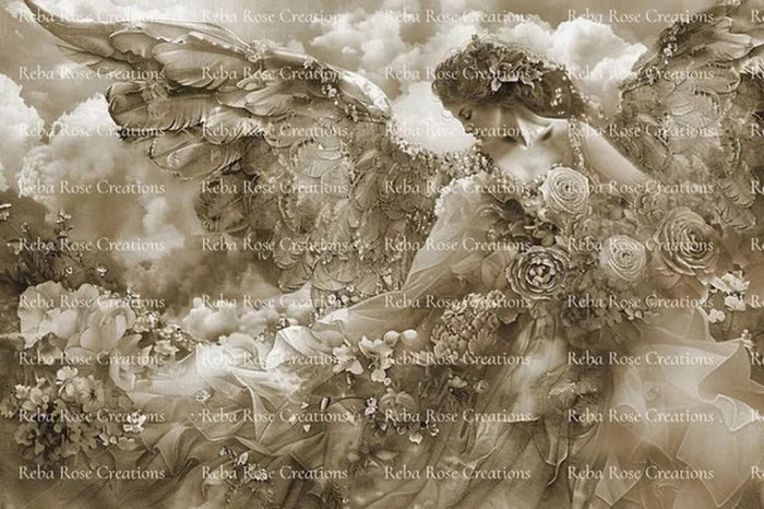 Heavenly Angel Rice Paper by Reba Rose Creations