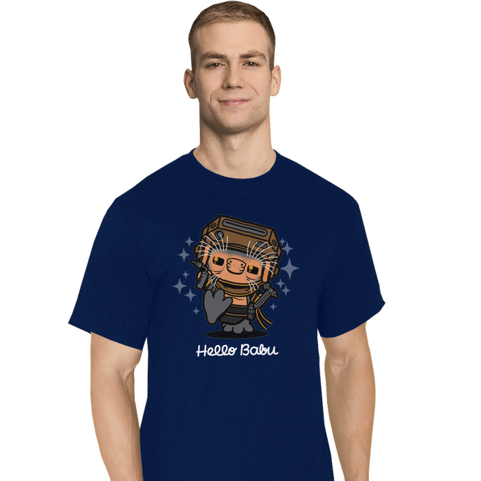Shirts T-Shirts, Tall / Large / Navy Hello Babu